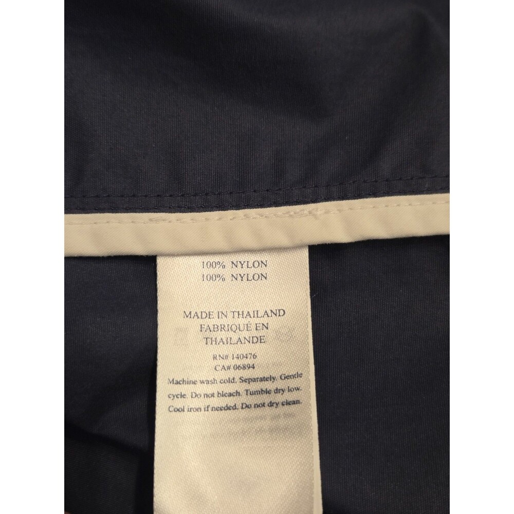 Faherty Surf Stripe Packable Jacket Mens Small Navy Hooded Full Zip Boat Yacht - Picture 7 of 9